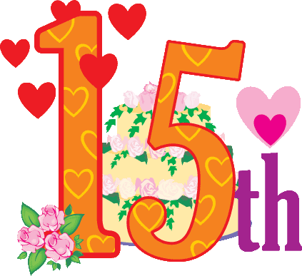 15th anniversary clip art