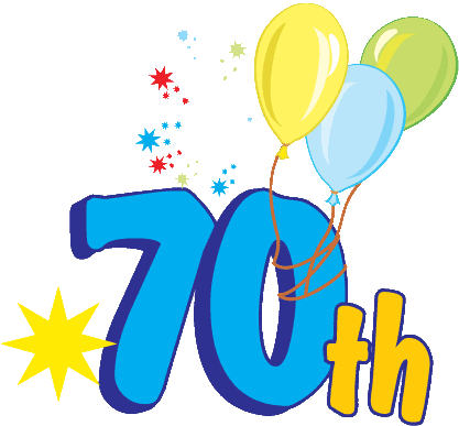 70th anniversary clip art