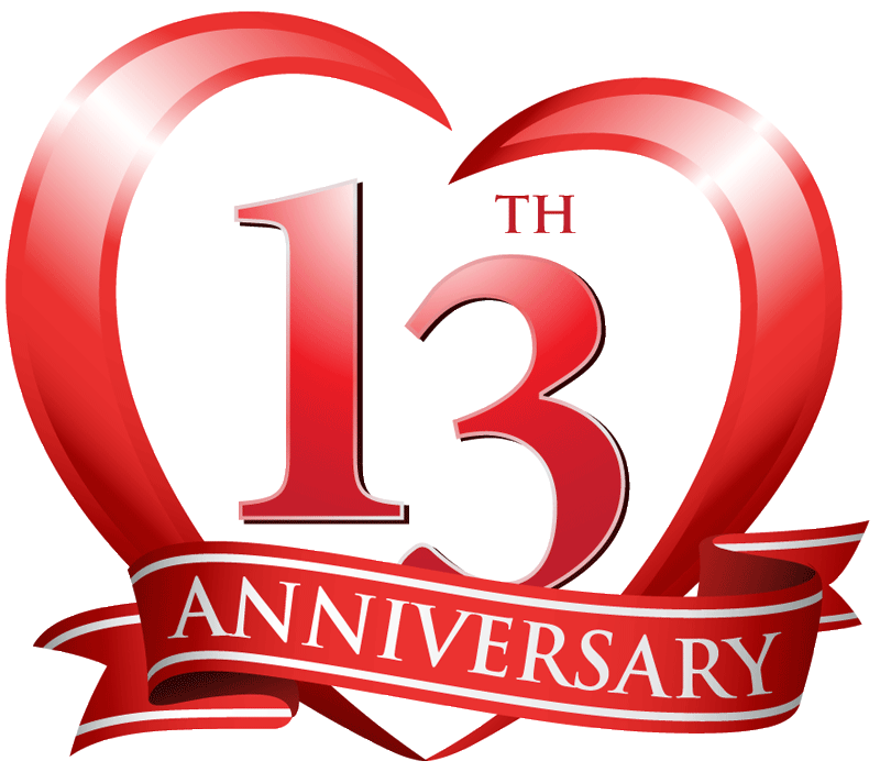 13th anniversary clip art.