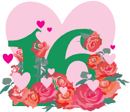 16th anniversary clipart.