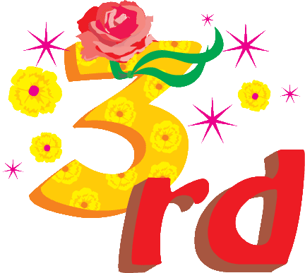 3rd anniversary clipart.