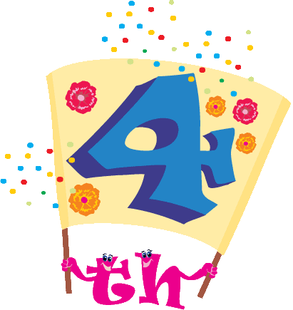 4th anniversary clipart.