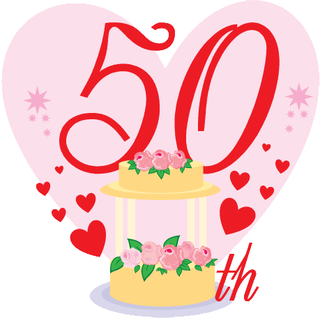 50th anniversary clipart.