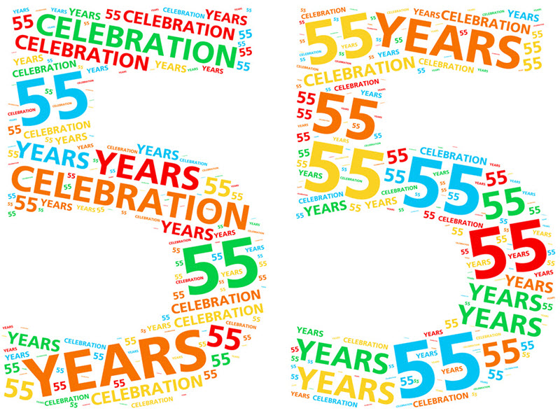 55th Anniversary Clipart