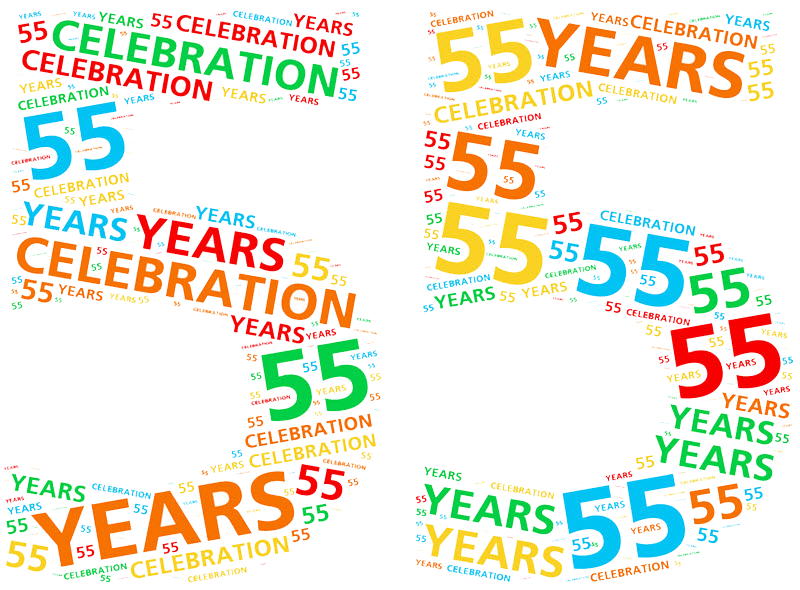 55th anniversary clipart.