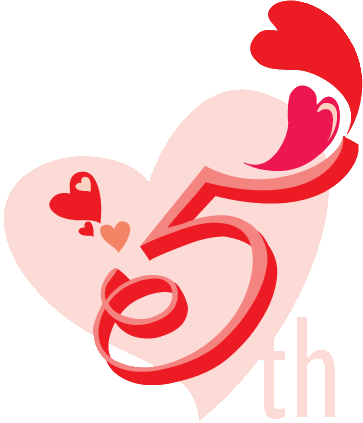 5th anniversary clipart.