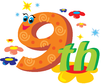 9th anniversary clipart