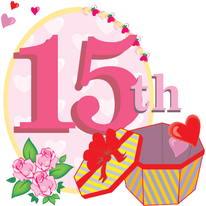 fifteenth anniversary clipart.