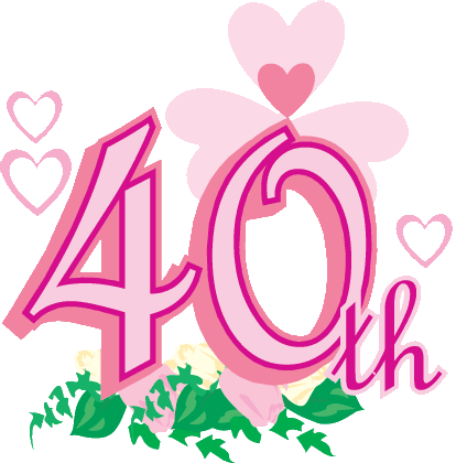 fortieth anniversary clipart.