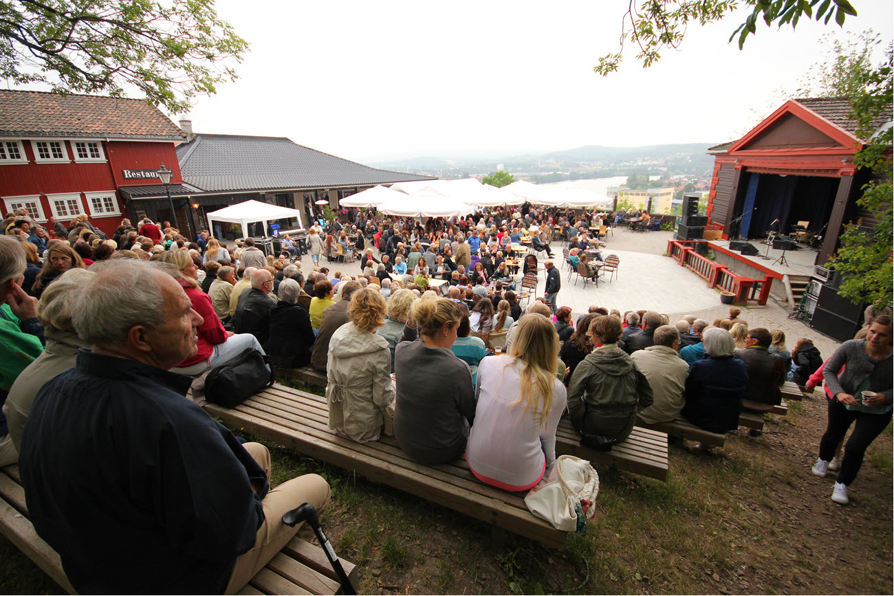 outdoor concert, Brekkeparken in Skien, South Norway.